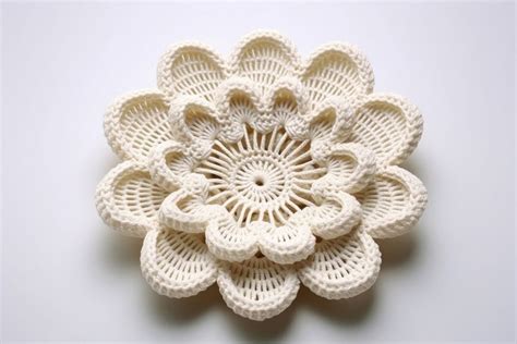 Crochet white art creativity. AI | Premium Photo - rawpixel