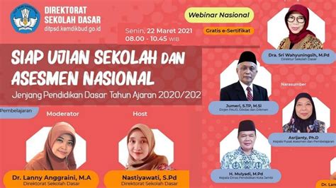 Webinar Sosialisasi Persiapan Ujian Sekolah Dan Asesmen Nasional Tahun