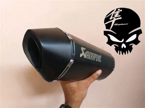 Knalpot Racing Akrapovic Layang Full Black Doff Silencer Only Atau