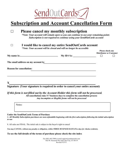 Card Cancellation Form Fill Out Printable Pdf Forms Online