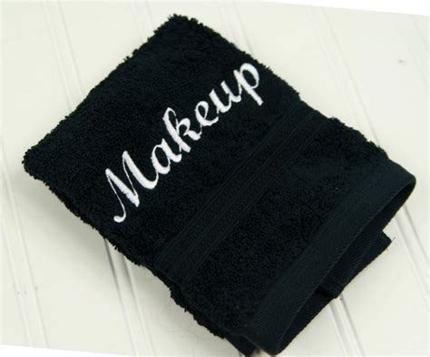 Black Makeup Towel Makeup Washcloth Beach House Gift