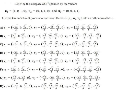 Solved Let W Be The Subspace Of R Spanned By Th SolutionInn