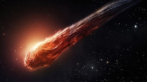 detailed shot   comet   tail stretching   sky