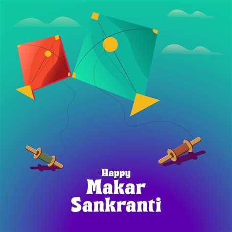 Premium Vector Happy Makar Sankranti Uttarayan Creative Kites