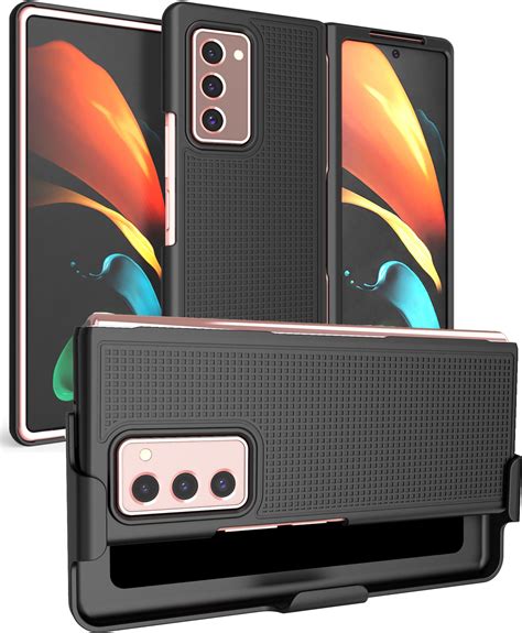 Case With Clip For Galaxy Z Fold 2 Nakedcellphone Grid Texture Slim