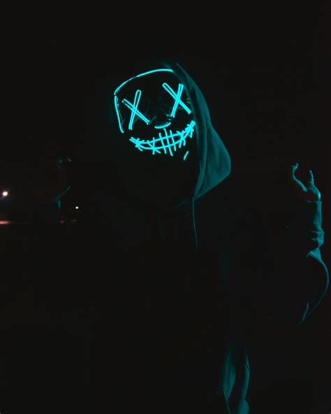 Dark Neon Mask Anonymous Hood HD Phone Wallpaper Pxfuel