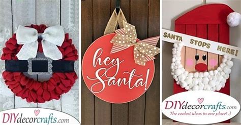 Santa Claus Door Decoration - Santa Claus Wreath Ideas