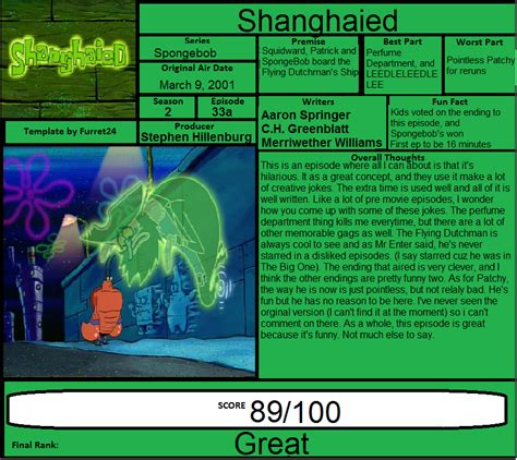 Spongebob Review: Shanghaied by Spongey444 on DeviantArt