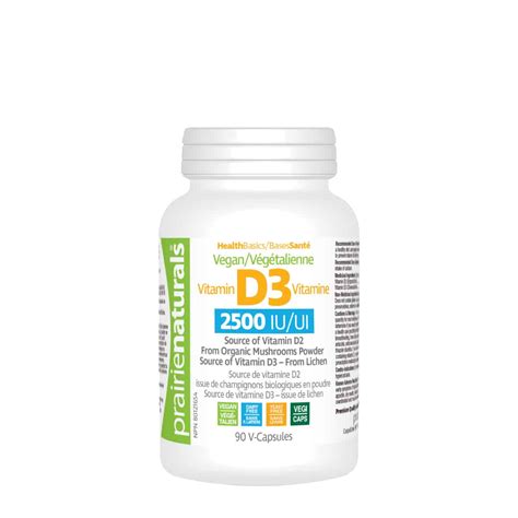 Vegan Vitamin D3 2500 IU Prairie Naturals