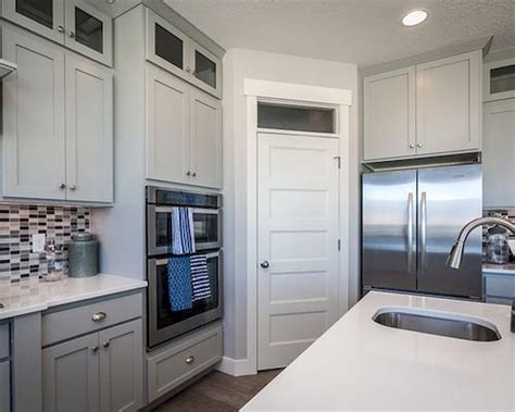 Heartwarming Kitchen Design With Fridge In Corner Unfinished Butcher