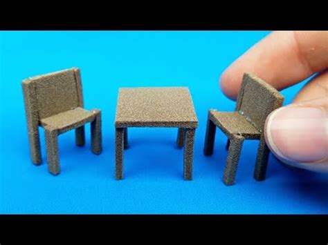 Diy Mesa Y Sillas Miniatura Diy Table And Chairs Miniature Youtube