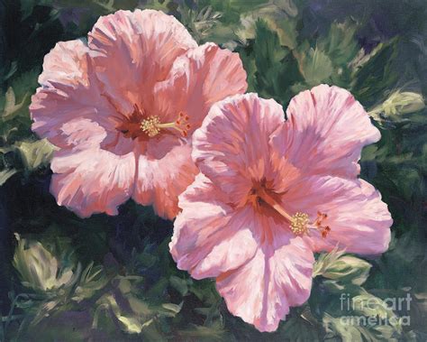 Pink Hibiscus Painting By Laurie Hein