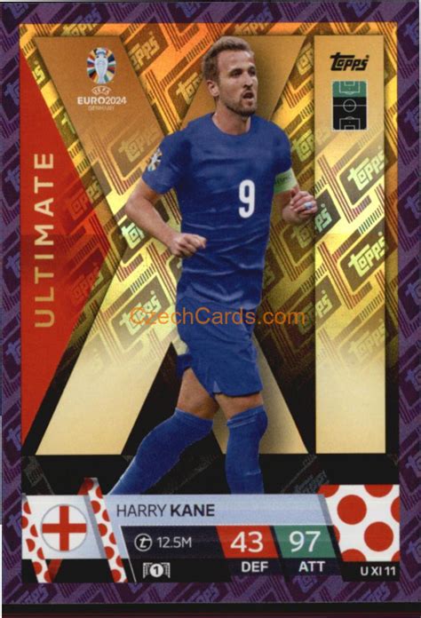 Football Soccer Harry Kane Euro Match Attax Ultimate Xl Purple