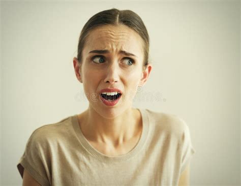 Woman Unpleasant Surprise Stock Photo Image Of Latina