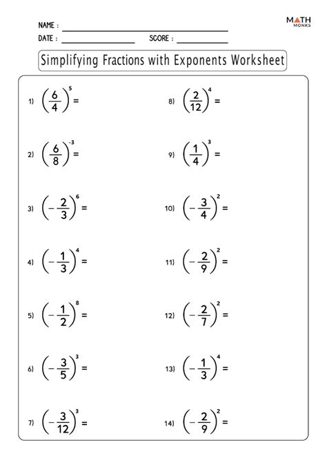 Free Worksheets On Simplifying Fractions