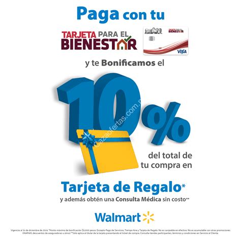 Promoción Walmart Tarjeta del Bienestar 10 de bonificación consulta