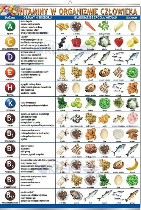 Nauczanie Zintegrowane Tb Plansze Dydaktyczne Witaminy W Organizmie