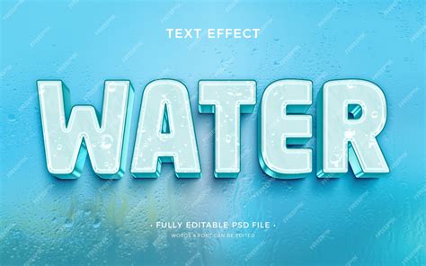 Premium Psd Water Drop Text Effect