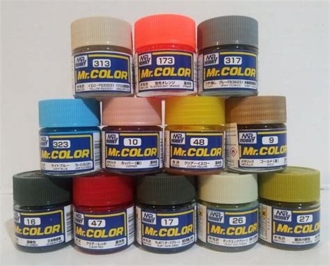 Gunze Sangyo Mr Color Acrylic Paint 12 Pcs Bundle Ebay