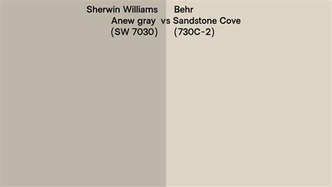 Sherwin Williams Anew Gray Sw 7030 Vs Behr Sandstone Cove 730c 2