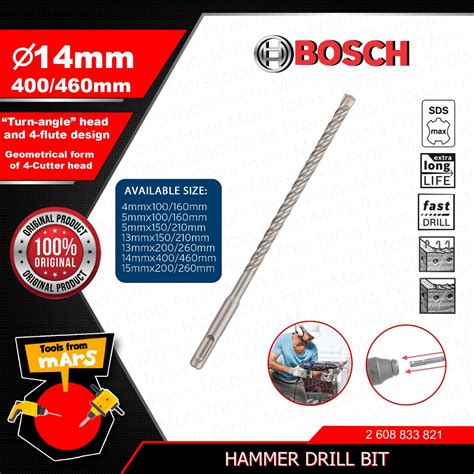 Bosch Sds Plus Hammer Drill Bit For Rotary Hammer Drills Tfm Bax