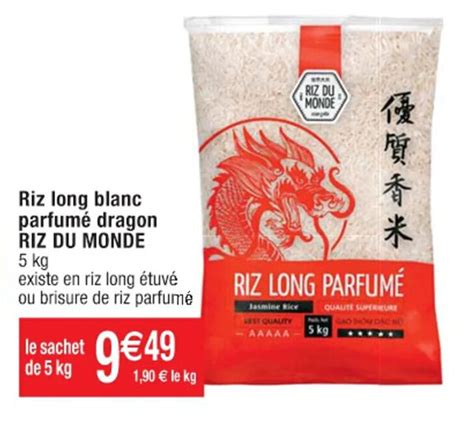 Promo Riz long blanc parfumé dragon RIZ DU MONDE chez Cora