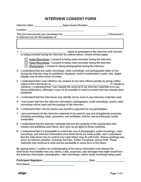 interview consent form  word
