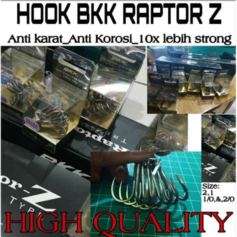 Jual Hook Bkk Raptor Z Treblle Hook Untuk Metal Jig Popper Dll