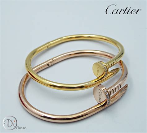 Pulsera Brazalete Cartier Clavo Cristales Oro Rosa Oro King