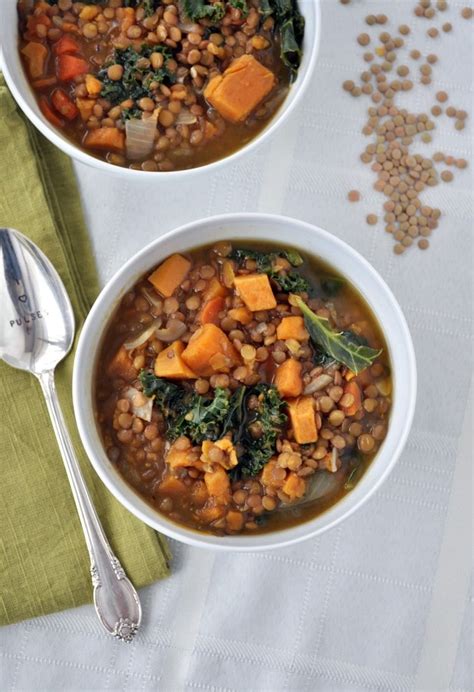 Lentil Sweet Potato Kale Soup Vegan My Whole Food Life