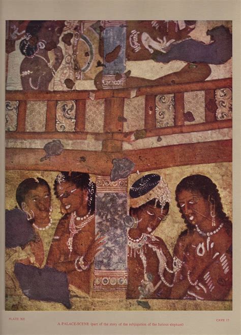 Ajanta Caves Paintings ... Print From 1956. - Etsy