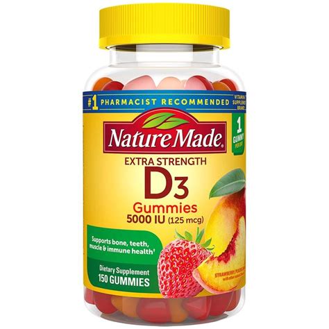 Nature Made Vitamin D Extra Strength 5000 IU 125 Mcg Gummies Reviews 2022