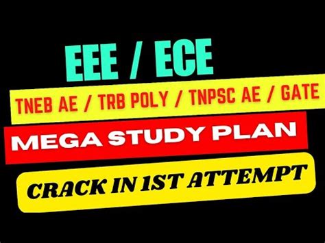 Mega Study Plan For Trb Polytechnic Tneb Ae Tnpsc Ae Gate Eee