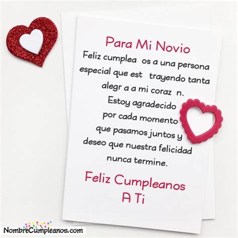 Feliz Cumplea Os Para Mi Novio Tartas Tarjetas Deseos