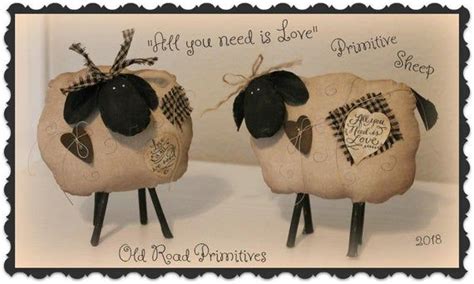 Primitive Sheep Pattern All You Need Is Love Sheep PDF Sewing Cloth