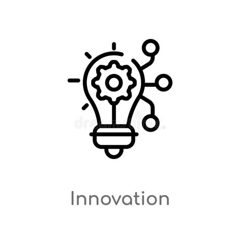 Outline Innovation Vector Icon Isolated Black Simple Line Element