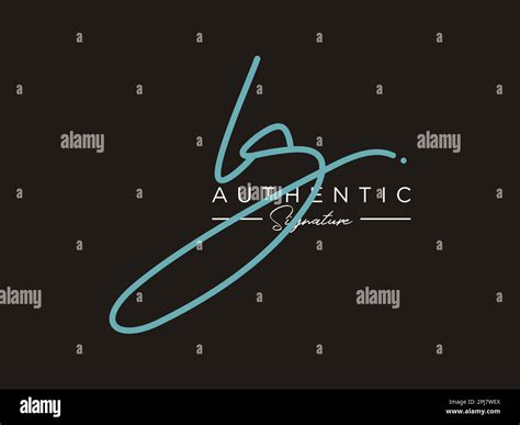 LG Signature Logo Template Vector Stock Vector Image Art Alamy