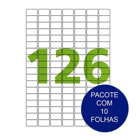 Etiqueta Nº126 10 folhas Colacril Papelaria Barão