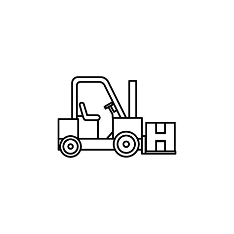 Forklift Line Vector Icon Illustration 23249479 Vector Art At Vecteezy