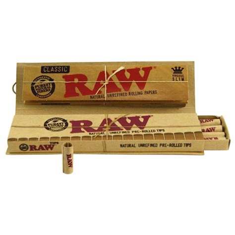 Raw Kingsize Rolling Paper And Pre Rolled Tips Weed Accessories