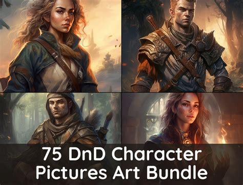 Dnd 75 Character Portrait Picture Bundle Dandd Pictures Player