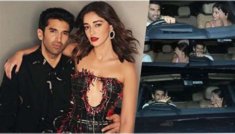 Aditya Roy Rumored Lovebirds Jolly Ride In The Rain Ananya Pandey Covered Her Face To See The