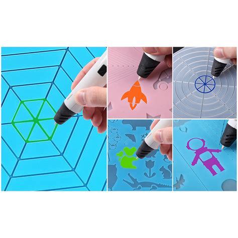 3d Silicon Pen Mat 12 2x11 4 Inch 3d Pen Accessories Compatible With Stencils Blue