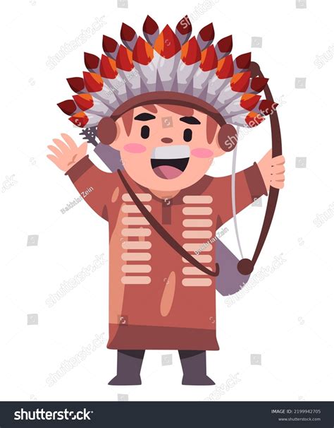 kids native american apache tribe children stock vector royalty