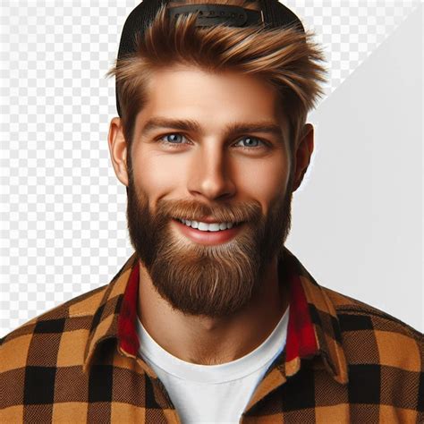 Premium PSD A Man With A Beard Wearing A Hat That Says Hes A Beard