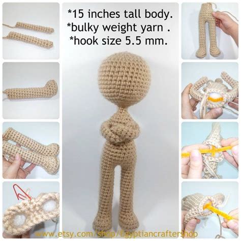 Crochet Doll Body Pattern Crochet Mini Amigurumi Doll Etsy Crochet