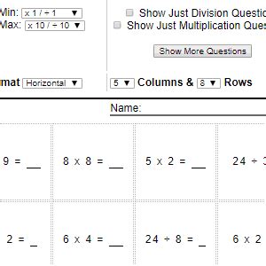 Free Printable Math Worksheets Generator