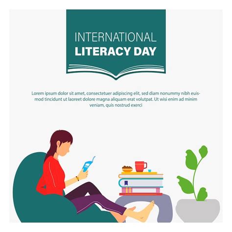 Premium Vector Free Vector International Literacy Day Illustration