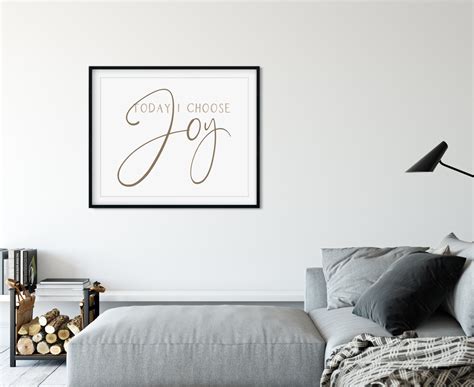 Choose Joy Printable Art Neutral Colors Choose Joy Sign To Print