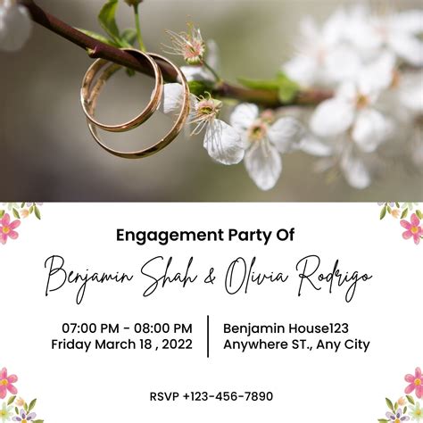 Free Printable Engagement Party Invitation Templates Canva, 54% OFF